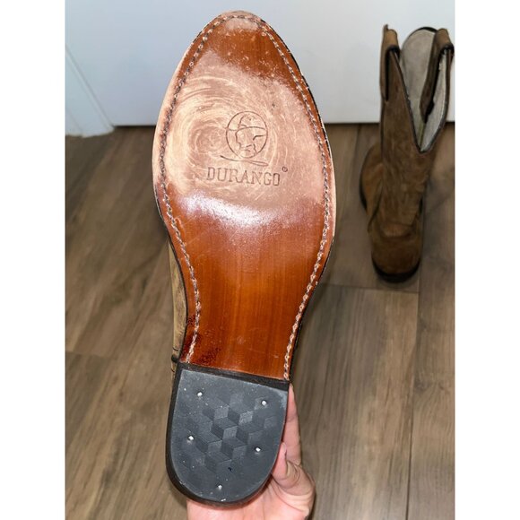 Durango Tan Leather Western Cowboy Boots Size 6.5 M Womens - Picture 5 of 11